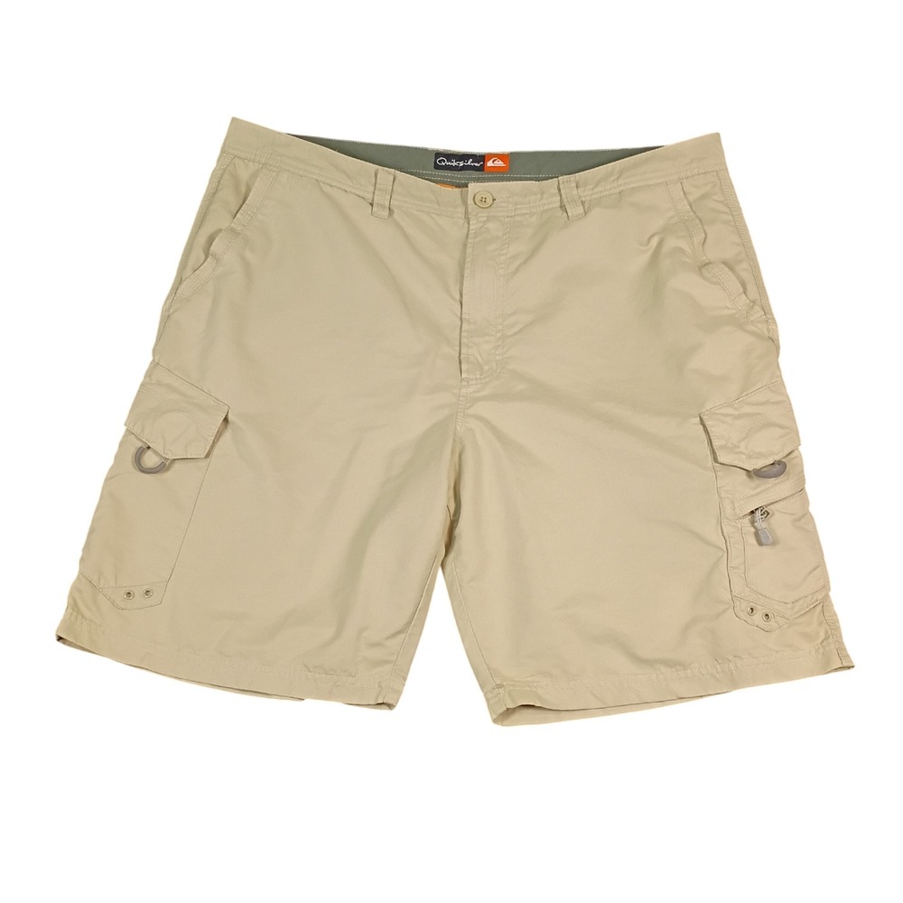 Quiksilver Mens Tan Cargo Shorts Ripstop‎ Khaki AQMWS00020 Size 38